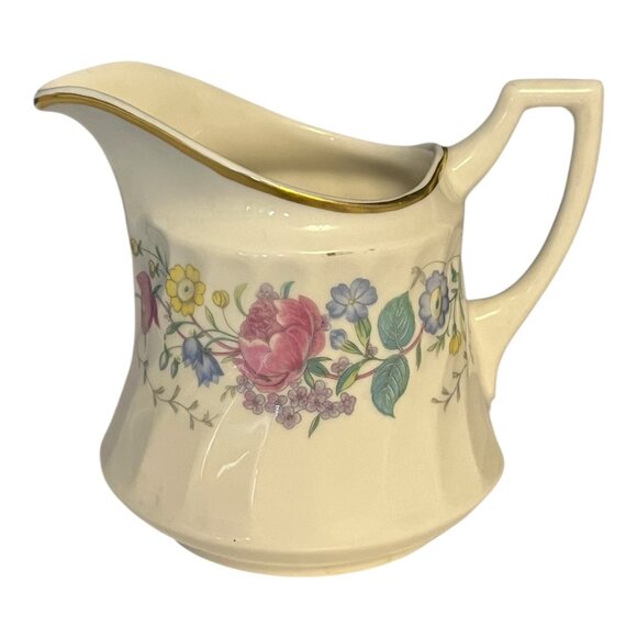 Syracuse China "Lilac Rose" Cream Pitcher – 4 x 5" – Floral Design – Made in USA - Picture 1 of 4